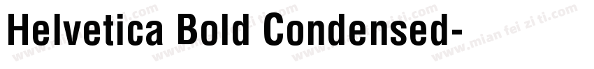 Helvetica Bold Condensed字体转换